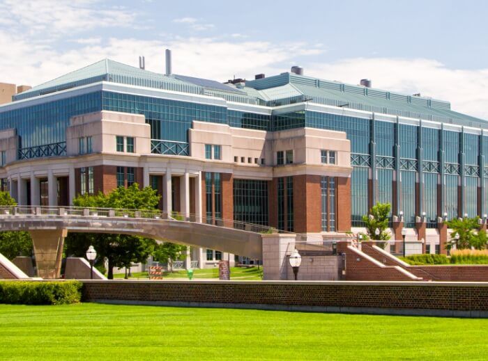 Outside view of dental school building